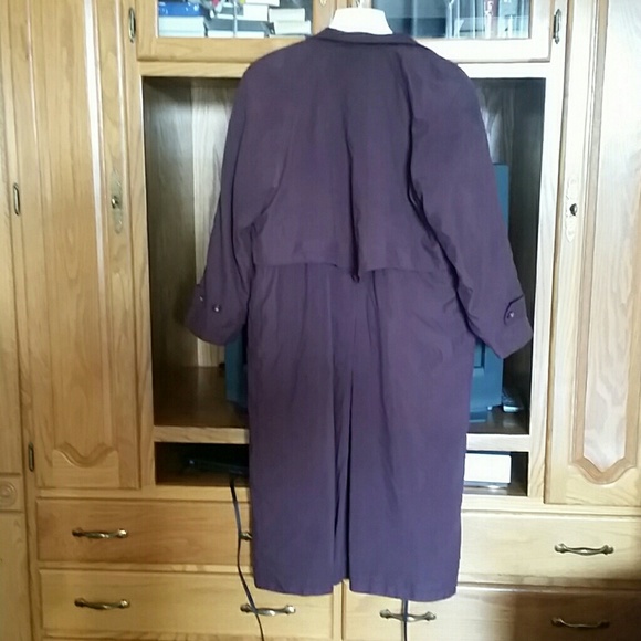 Fleet Street winter raincoat, full length sz 10p Plum color - Picture 4 of 4